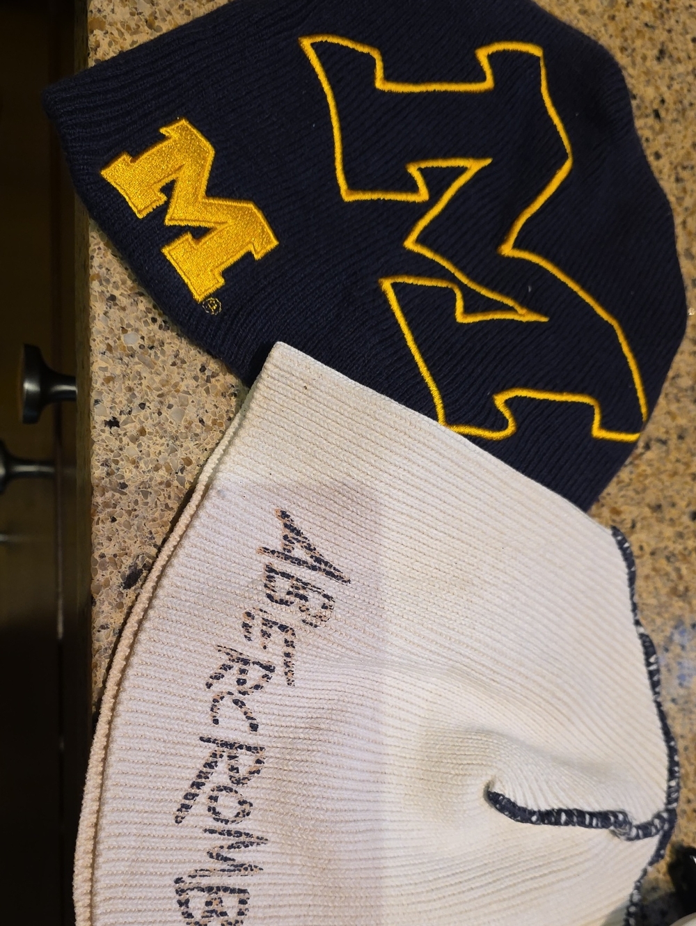 Navy & Gold University Beanie & Abercrombi